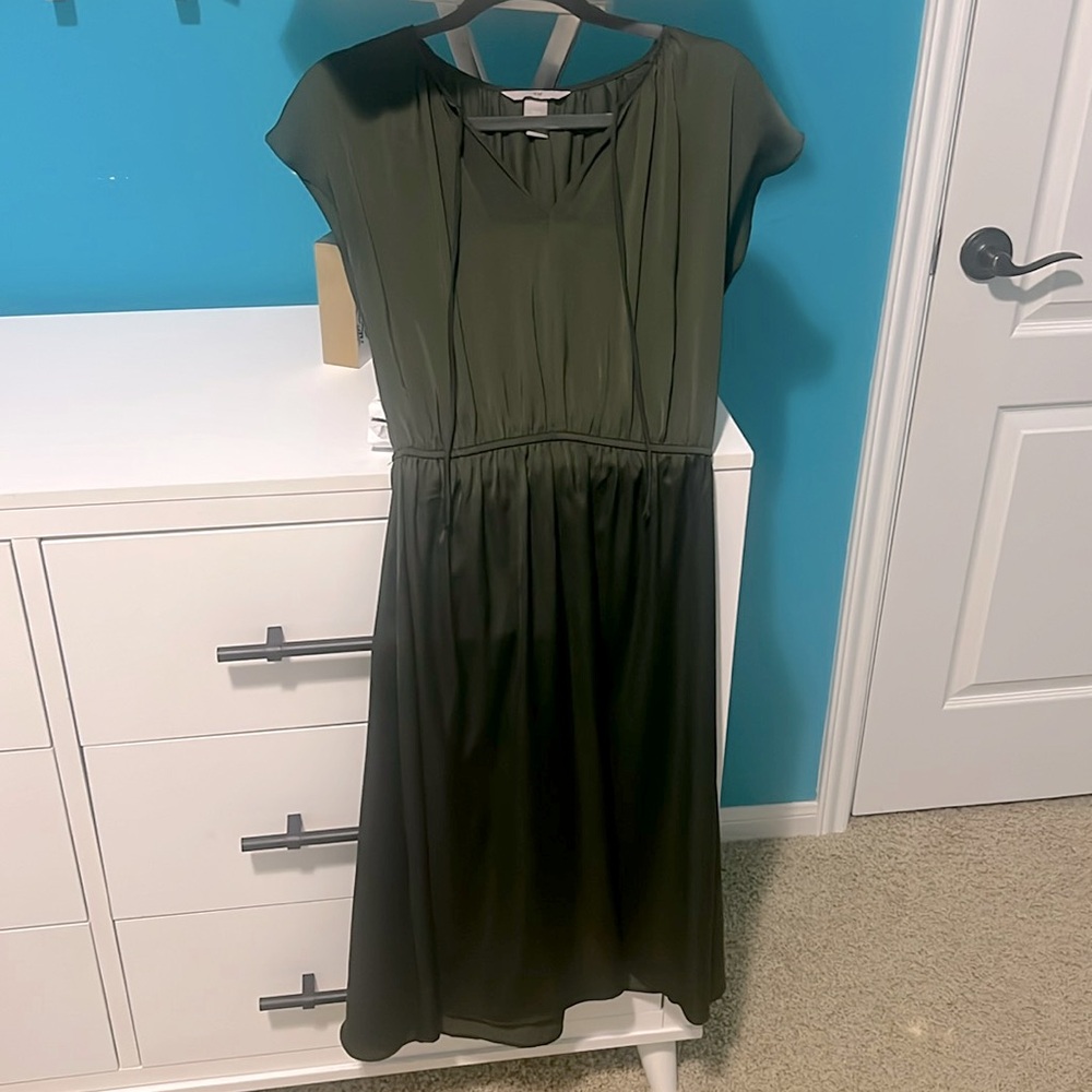 H&M Green Silky/Satin Dress